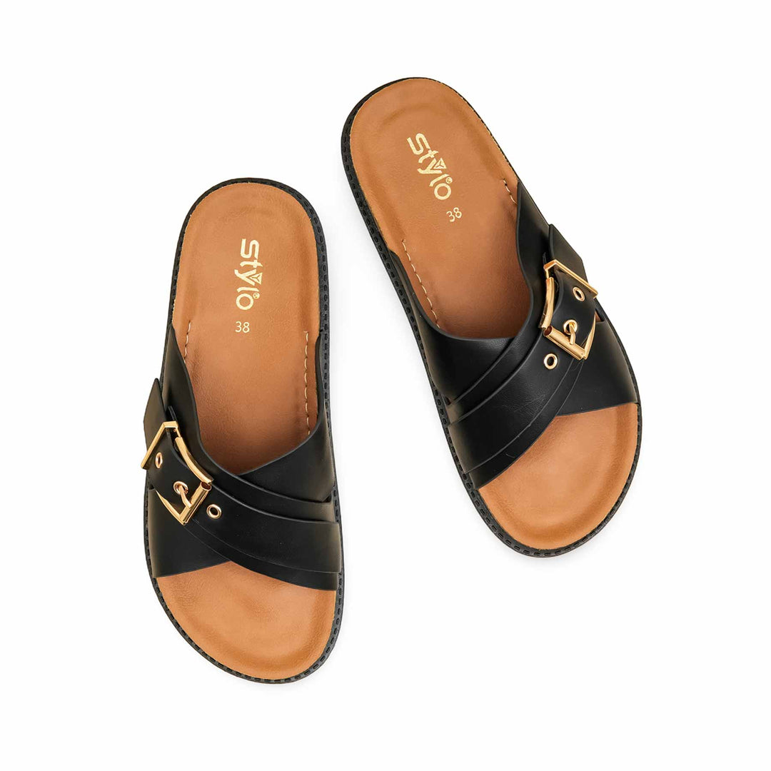 Black Formal Slipper For Women PU0391