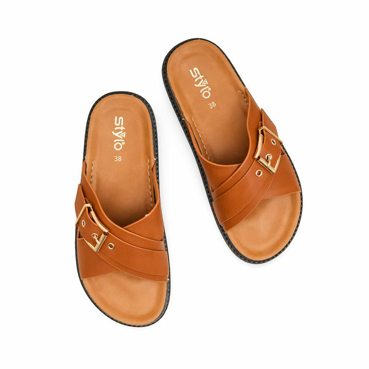 Brown Formal Slipper For Women PU0391