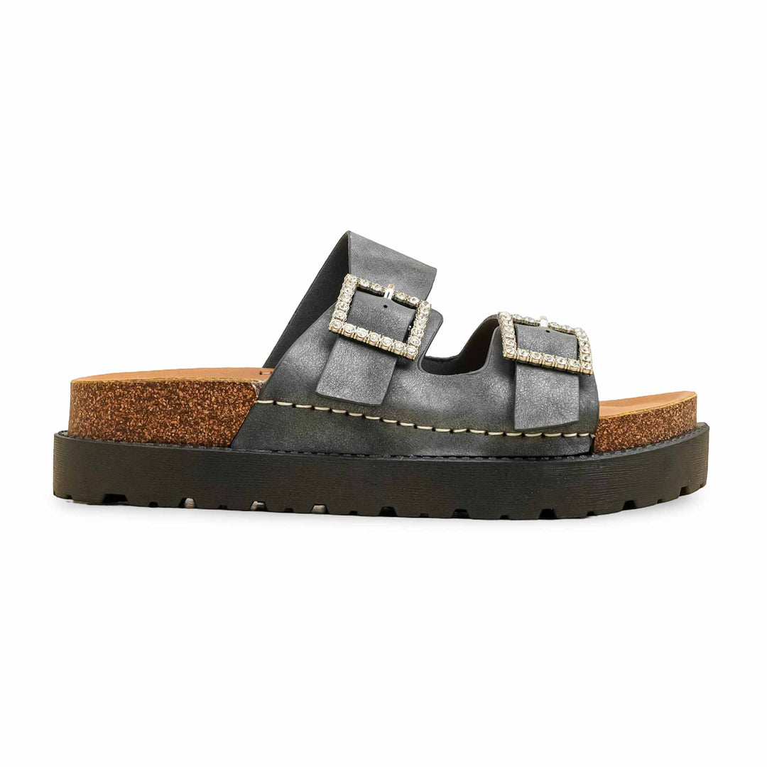 Grey Formal Slipper For Women PU0392