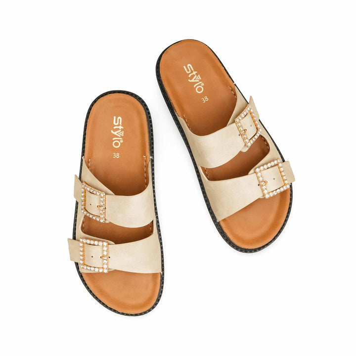 Golden Formal Slipper For Women PU0392