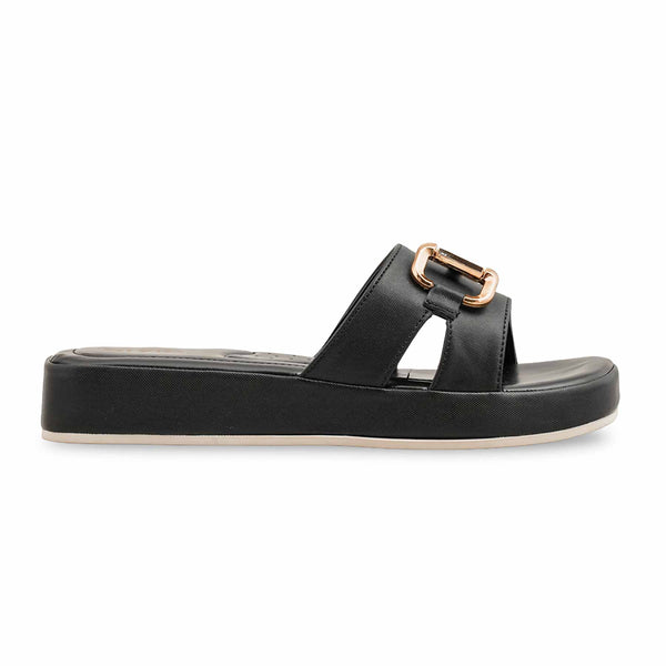 Black Formal Slipper For Ladies PU0426
