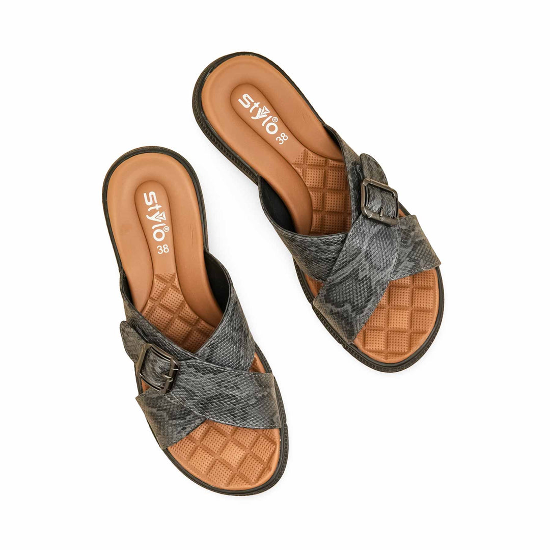 Grey Formal Slipper For Ladies PU0439