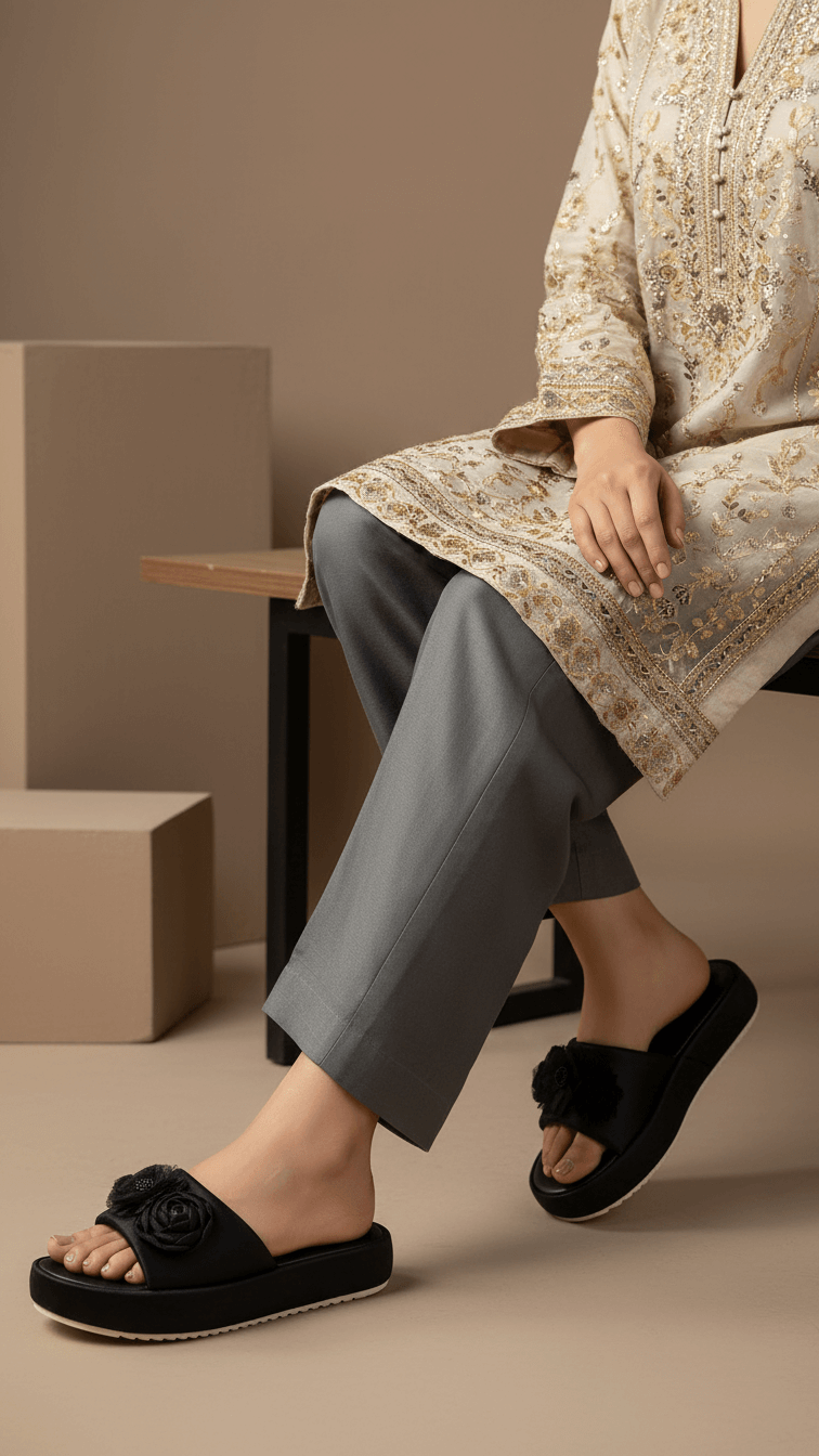 Black Formal Slipper PU0452