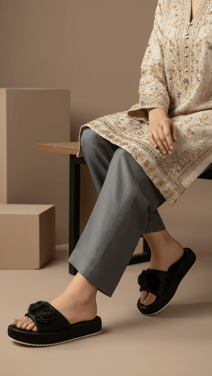 Black Formal Slipper PU0452