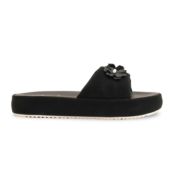 Black Formal Slipper For Ladies PU0453