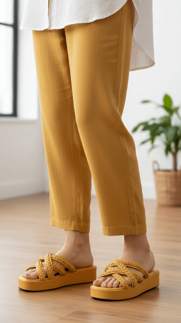 Beige Formal Slipper For Ladies PU0475