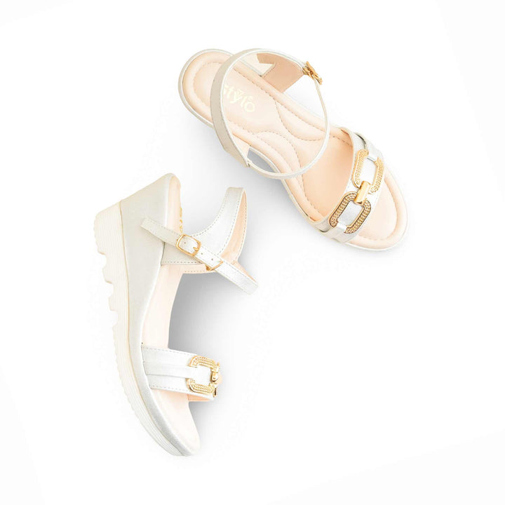 Golden Formal Sandal For Women PU0481