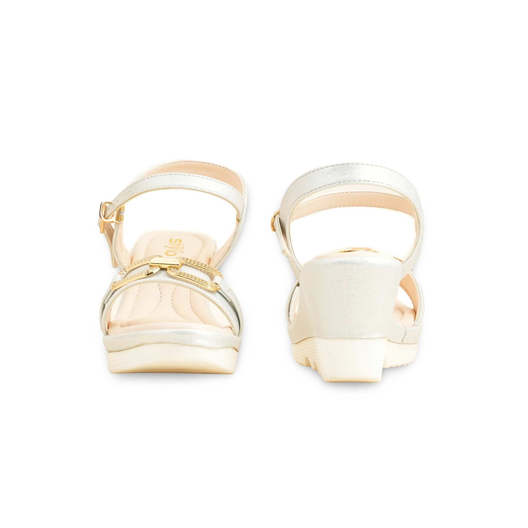 Golden Formal Sandal For Women PU0481