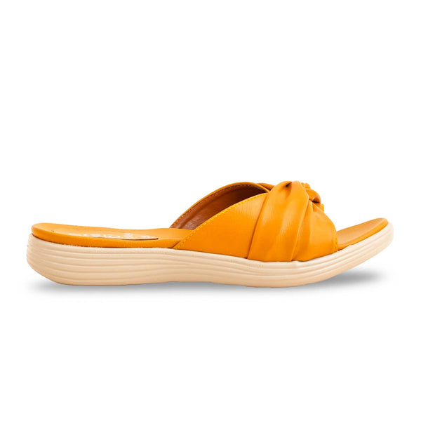 Mustard Formal Slipper For Ladies PU0494
