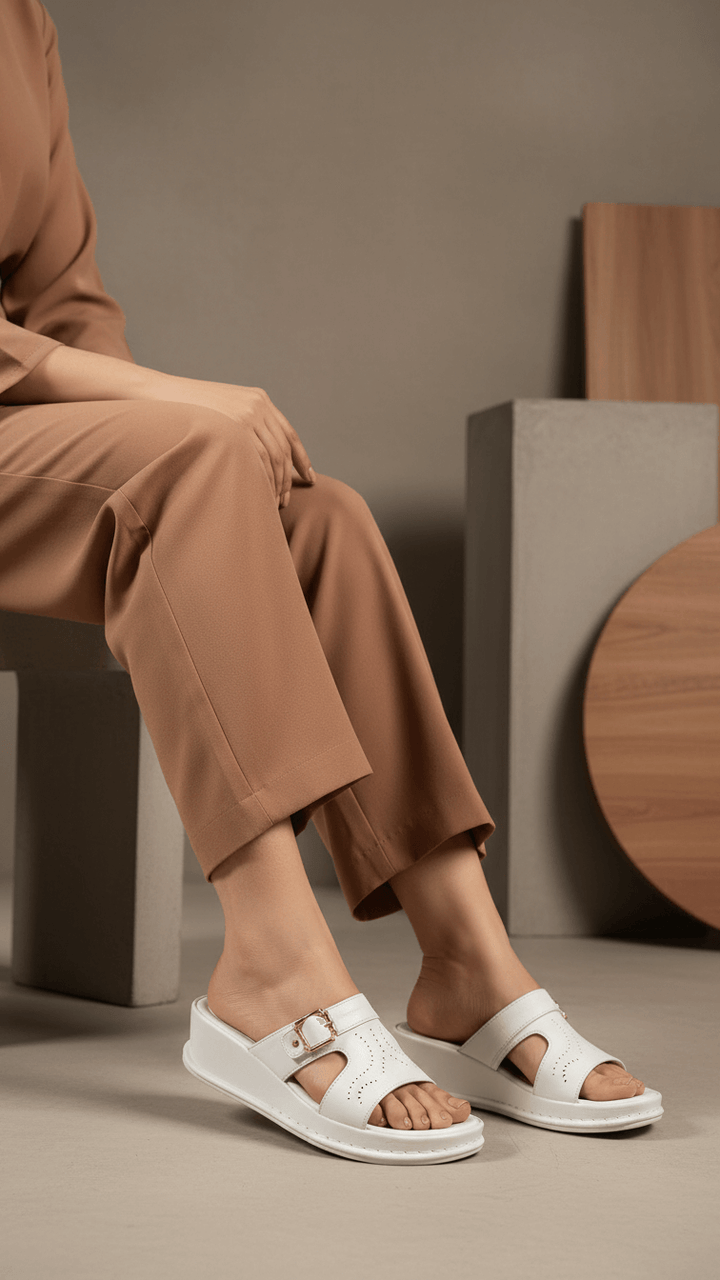 White Formal Slipper PU0495