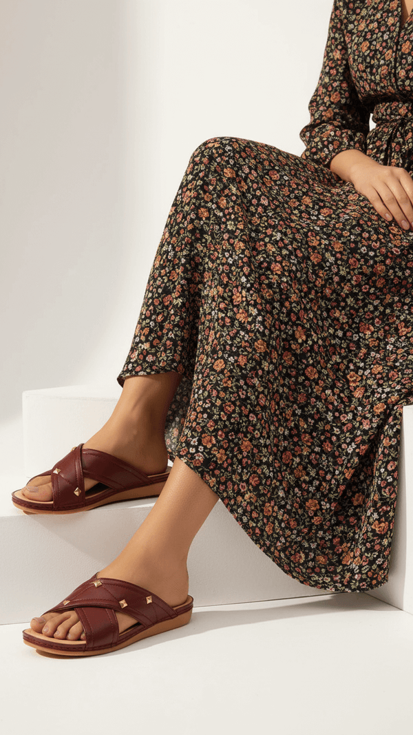 Maroon Formal Slipper PU0539