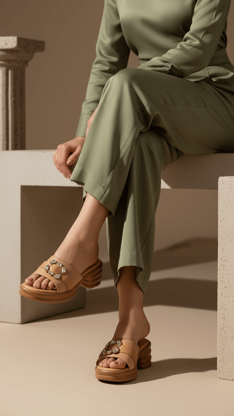 Beige Formal Women Slipper PU0542