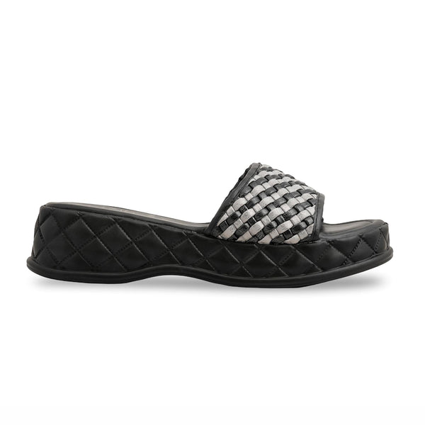 Black Formal Slipper For Ladies PU0561
