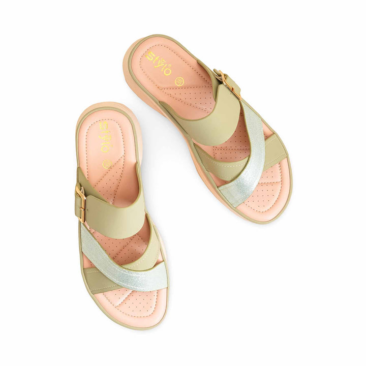 Olive Formal Slipper PU0581