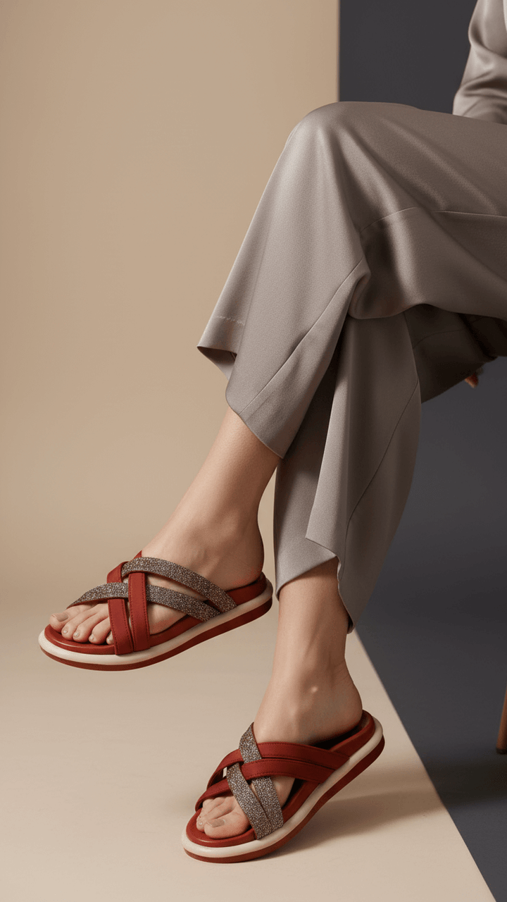 Maroon Formal Slipper For Ladies PU0584