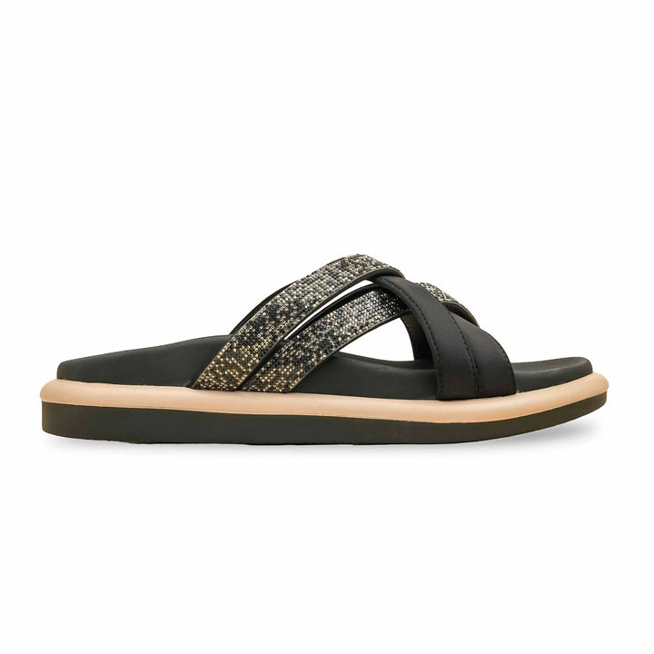 Black Formal Slipper For Ladies PU0584