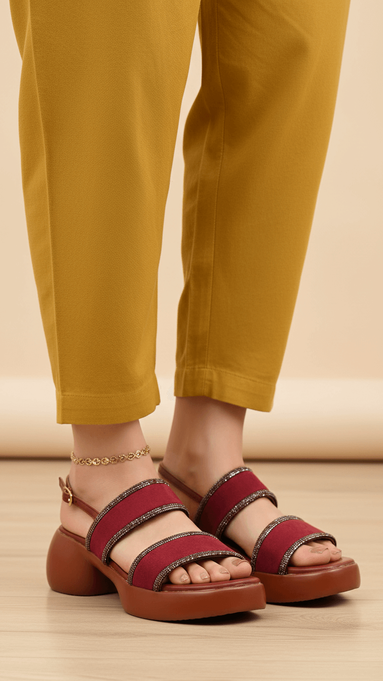 Maroon Formal Women Sandal PU0594
