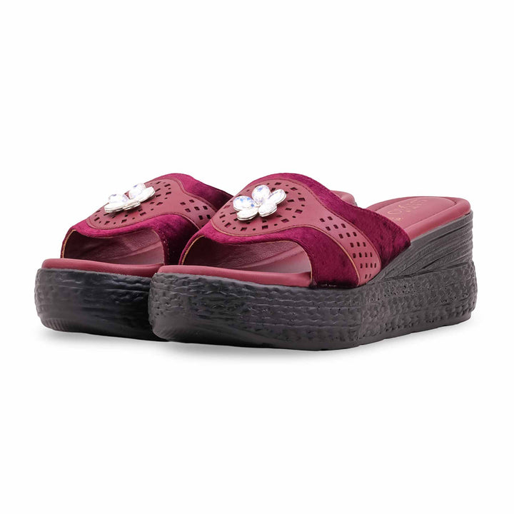 Maroon Formal Women Slipper PU0599