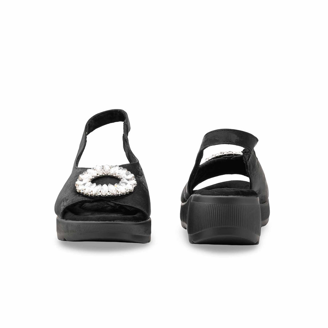 Black Formal Sandal For Ladies PU0600