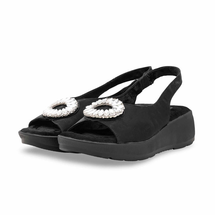 Black Formal Sandal For Ladies PU0600