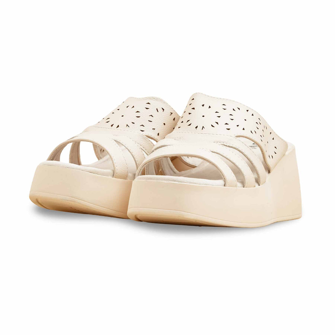 White Formal Slipper For Women PU0606