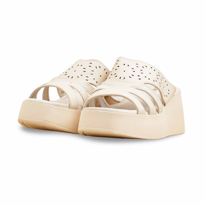 White Formal Slipper For Women PU0606
