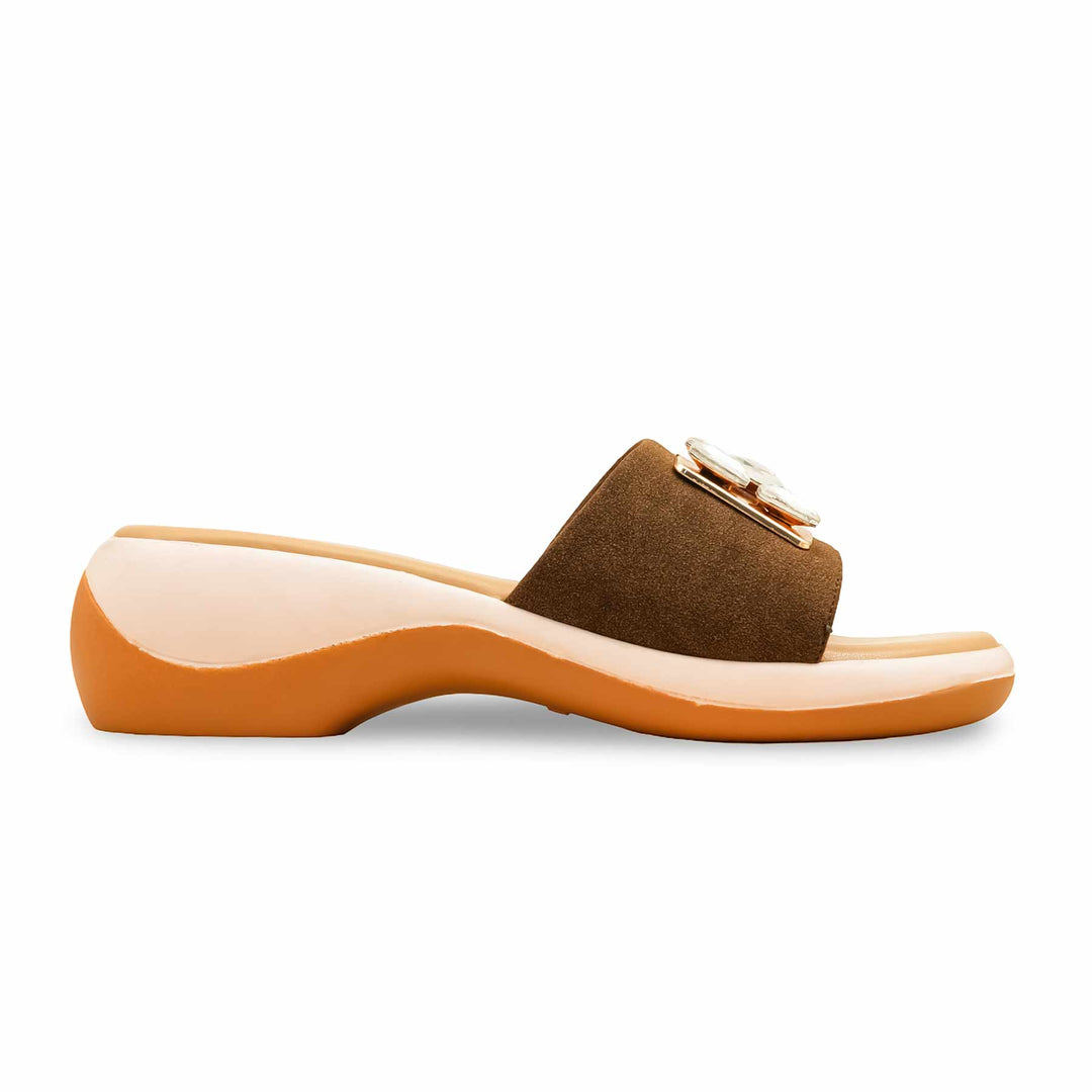 Olive Formal Slipper For Ladies PU0614