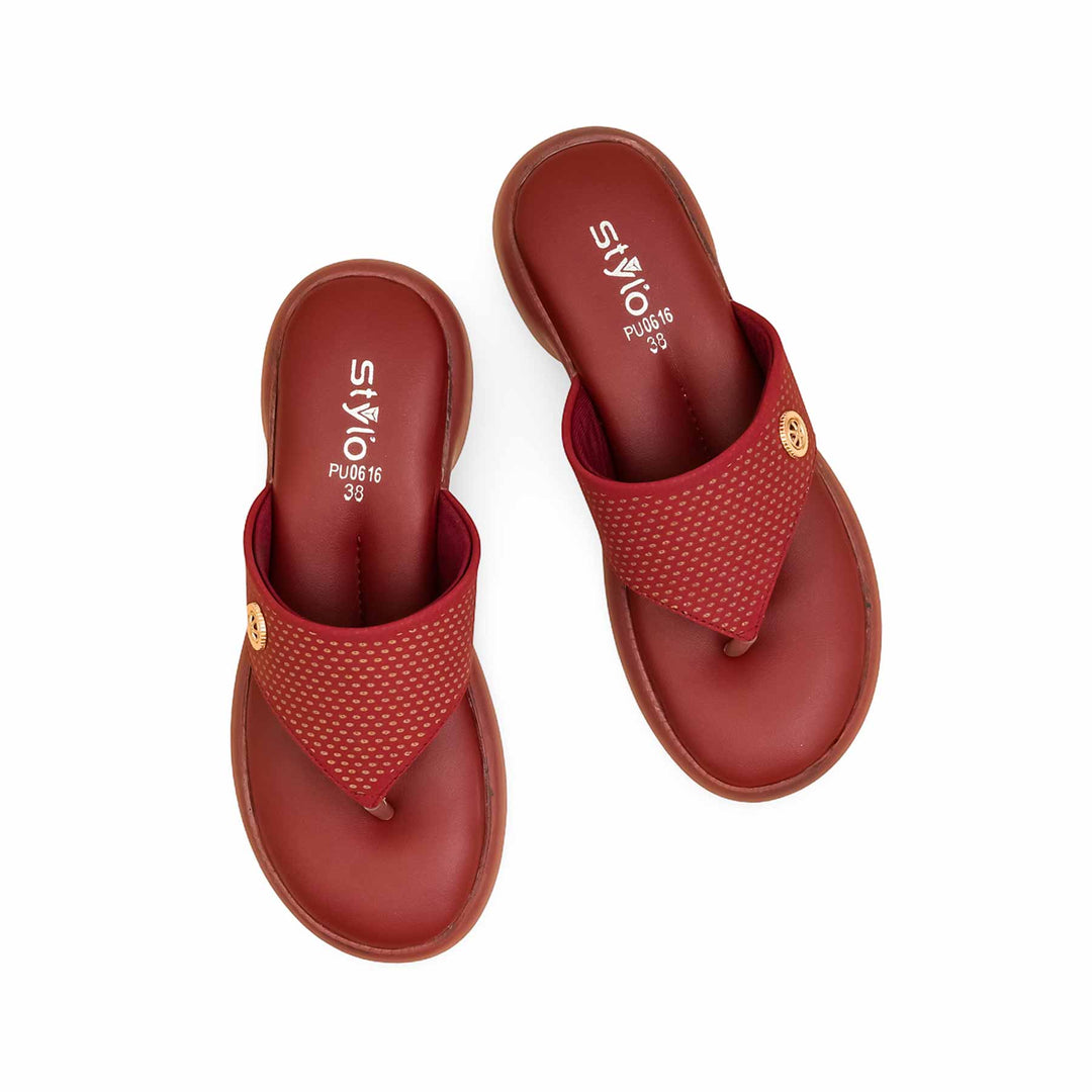 Maroon Formal Chappal For Ladies PU0616