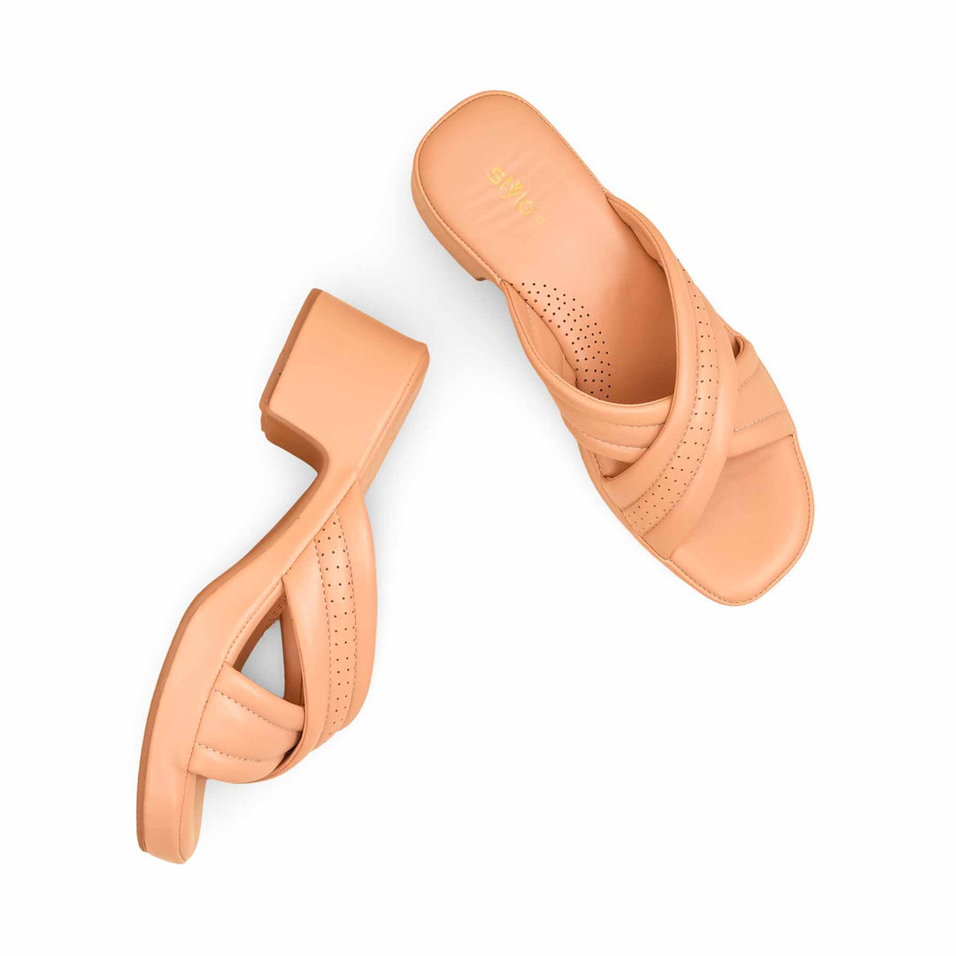 Peach Formal Slipper For Ladies PU0619
