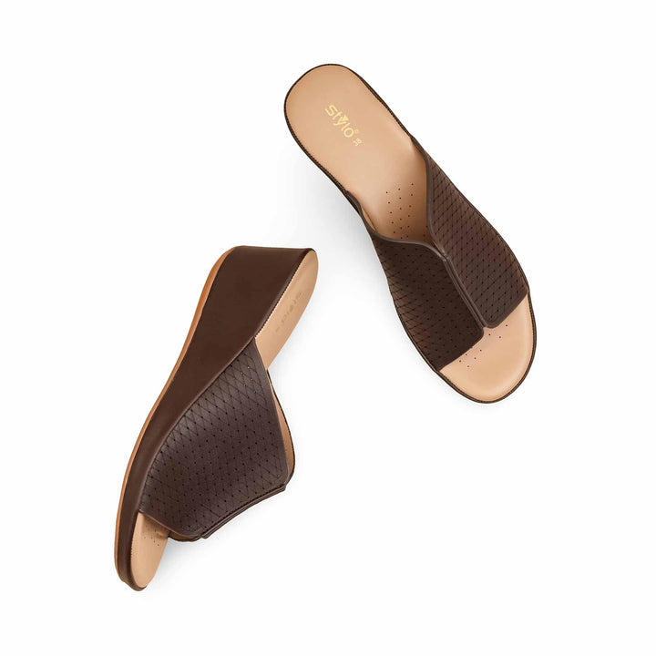 Coffee Formal Slipper For Women PU0621