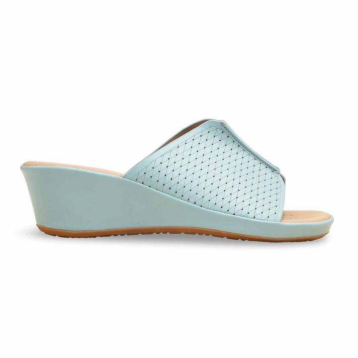 Sky Blue Formal Slipper For Ladies PU0621