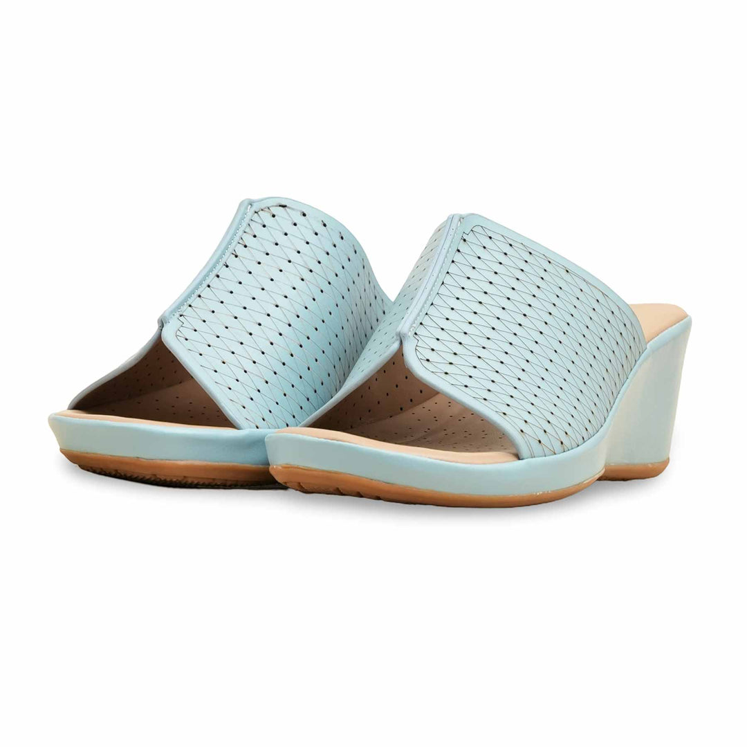 Sky Blue Formal Slipper For Ladies PU0621