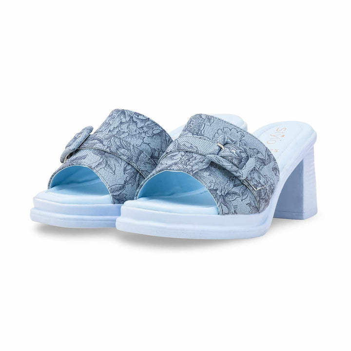 Sky Blue Formal Slipper For Ladies PU0625
