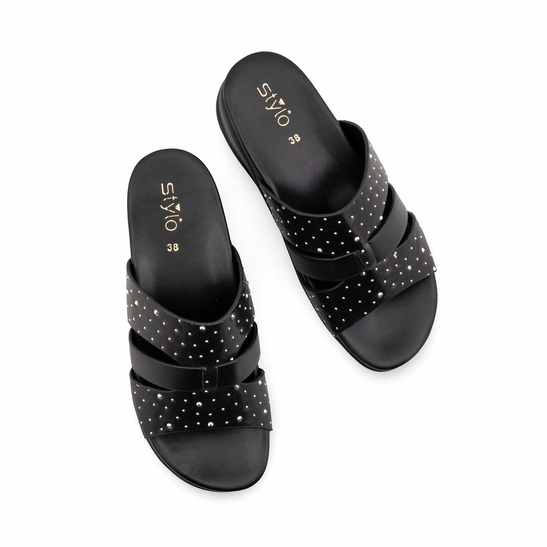Black Formal Slipper For Women PU0627