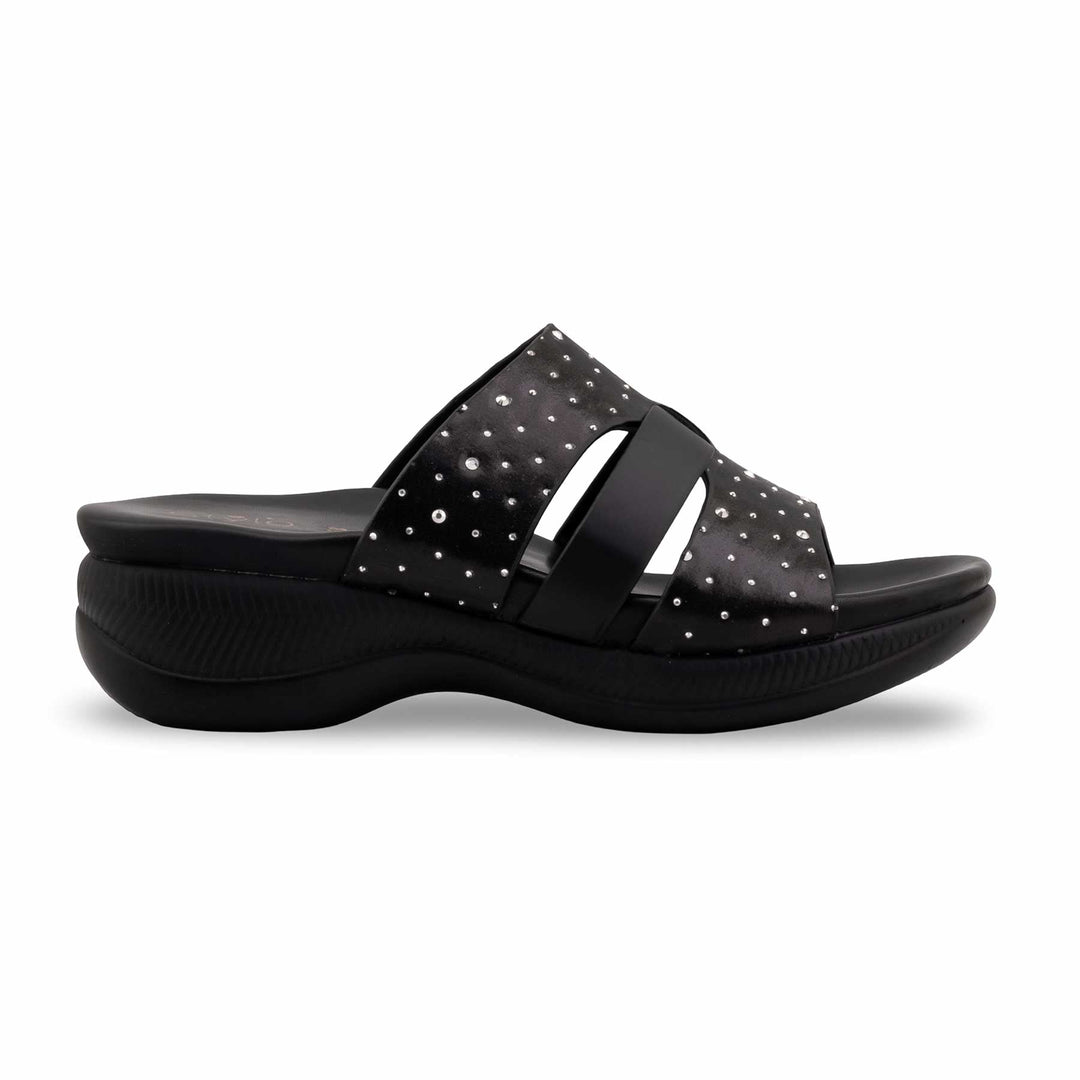 Black Formal Slipper For Women PU0627
