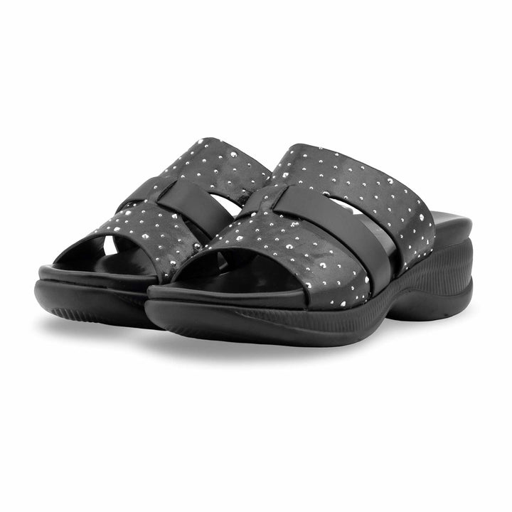 Black Formal Slipper For Women PU0627