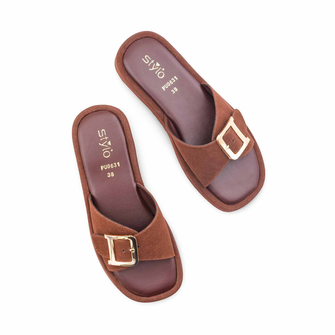 Brown Formal Slipper For Women PU0631