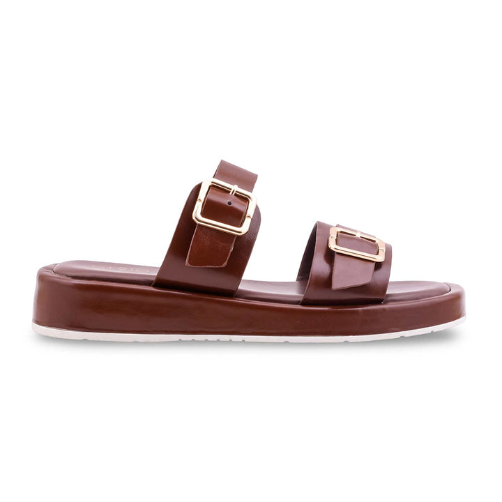 Tan Formal Slipper For Ladies PU0632