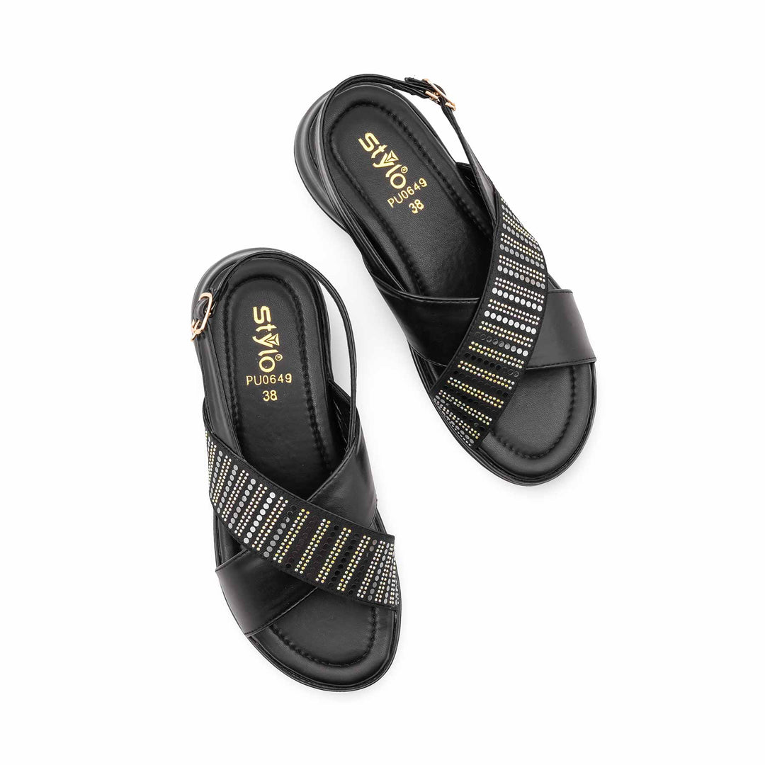 Black Formal Sandal For Women PU0649