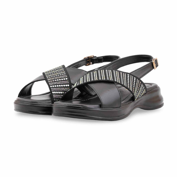 Black Formal Sandal For Women PU0649