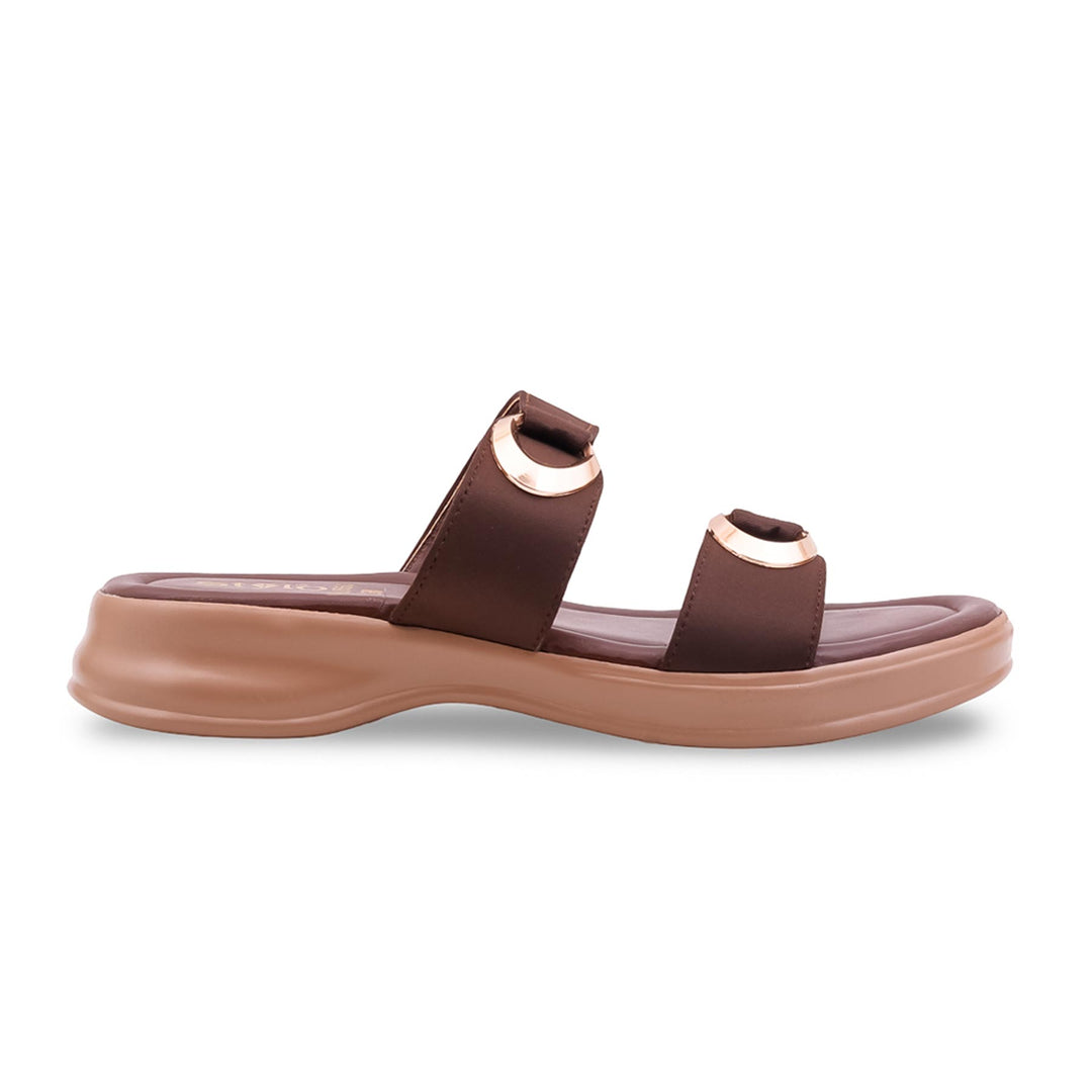 Brown Formal Slipper For Ladies PU0650