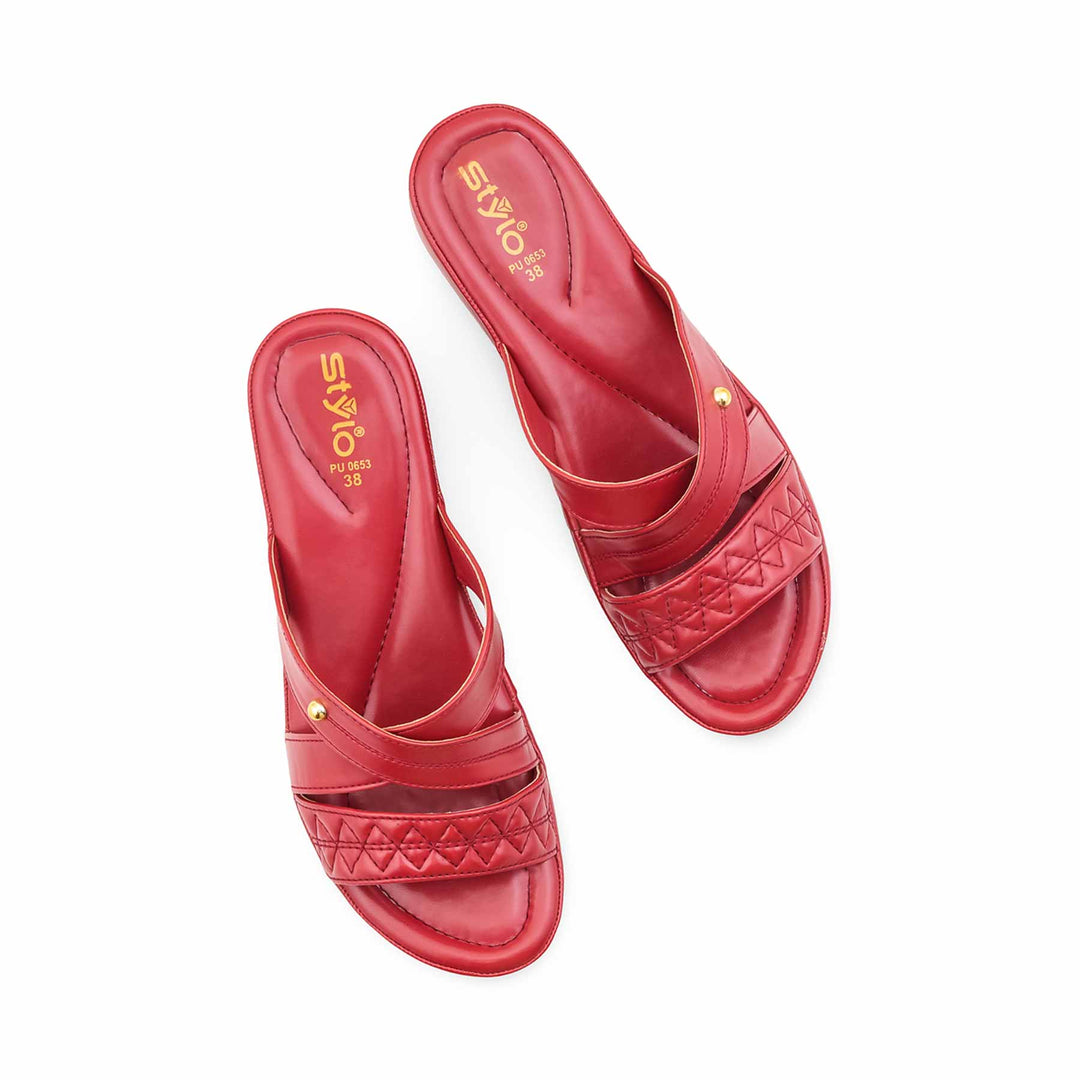 Maroon Formal Slipper For Women PU0653
