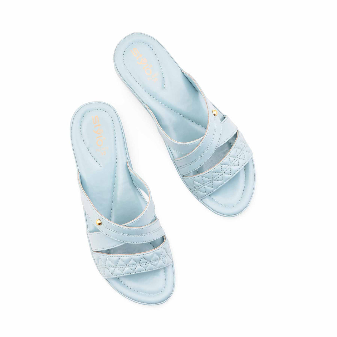 Sky Blue Formal Slipper For Women PU0653