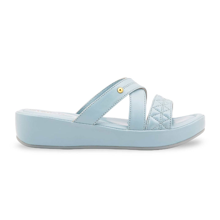 Sky Blue Formal Slipper For Women PU0653