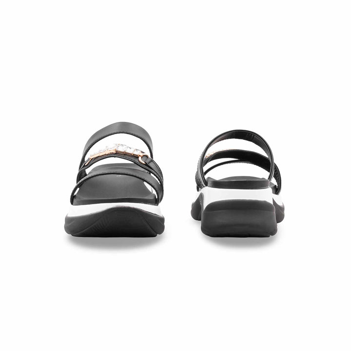 Black Formal Sandal For Ladies PU0655