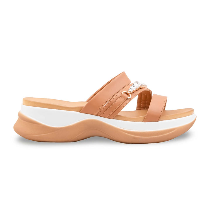 Beige Formal Sandal For Ladies PU0655