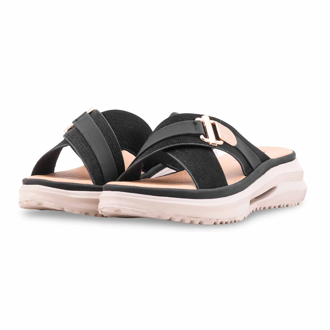 Black Formal Slipper For Ladies PU0661