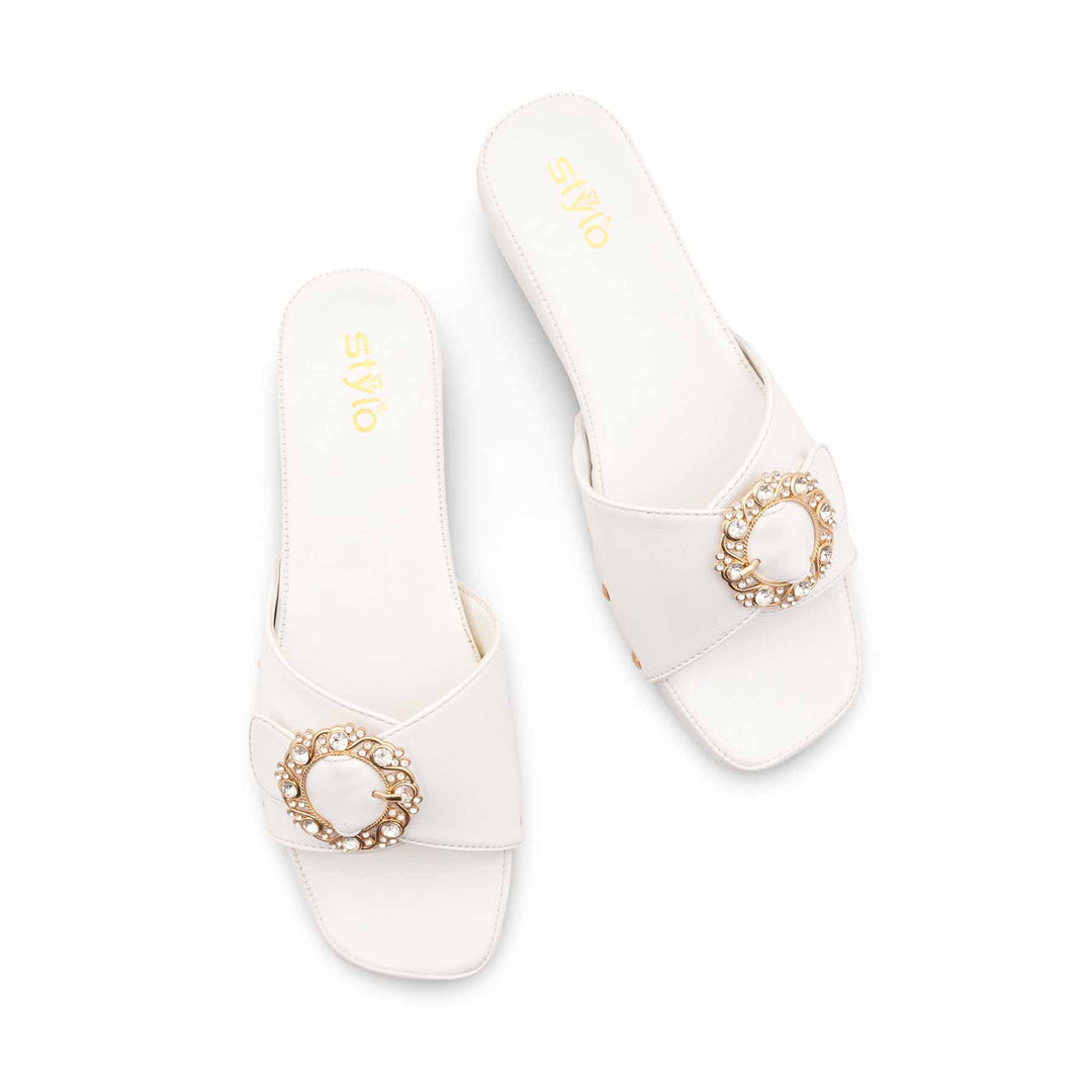 White Formal Women Slipper PU0673