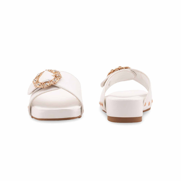 White Formal Women Slipper PU0673