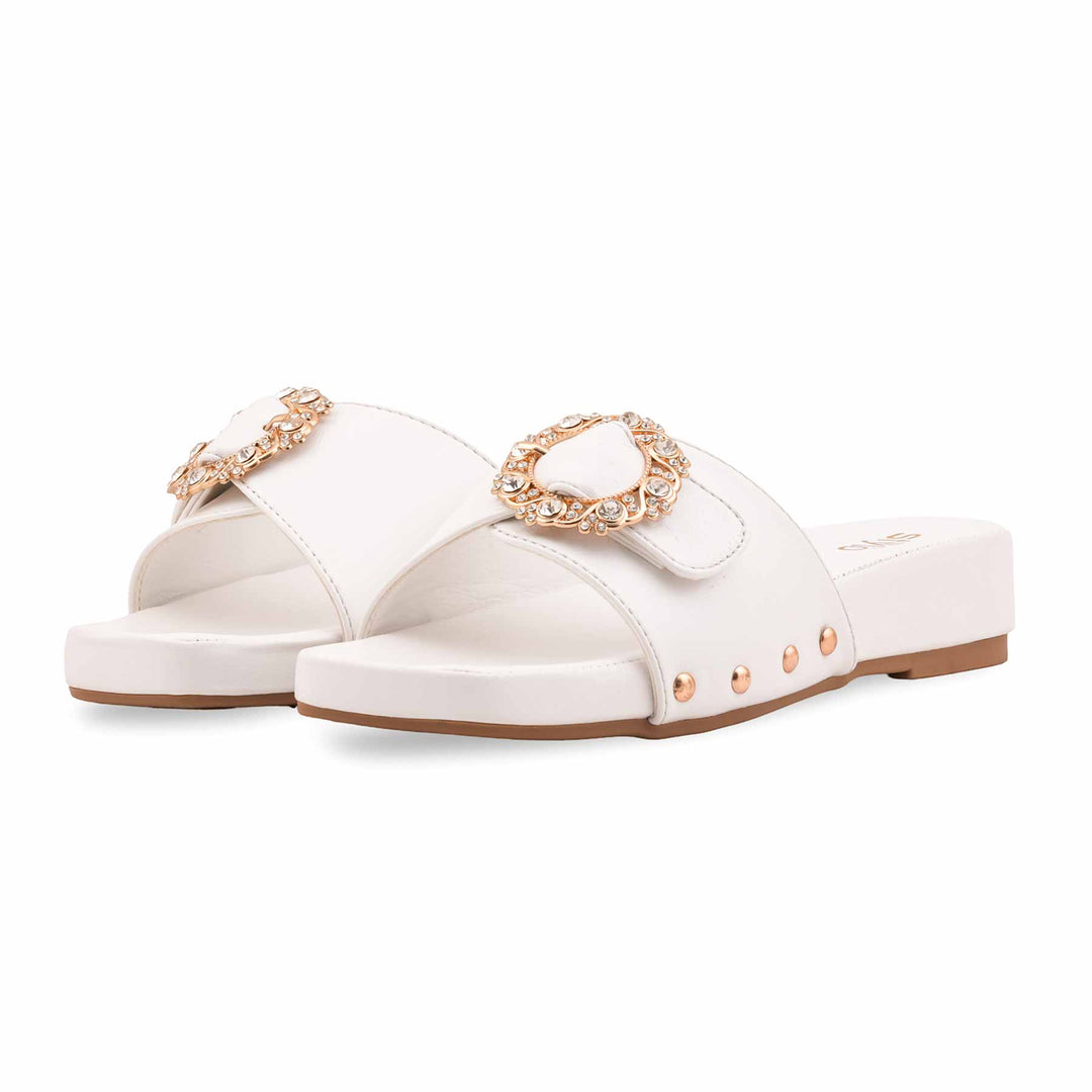 White Formal Women Slipper PU0673